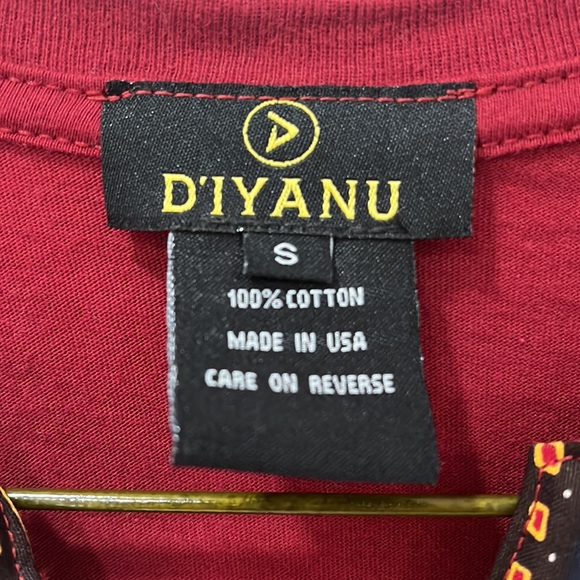 Diyanu Men’s small African print short sleeved shirt - Picture 3 of 5